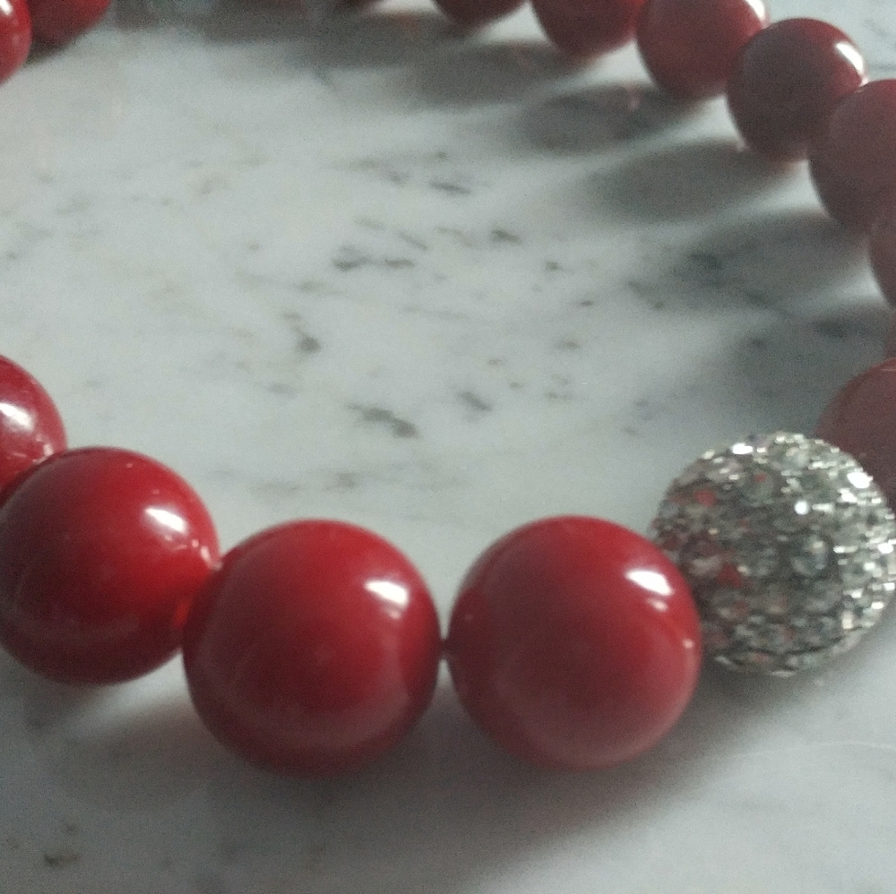 Red beads necklace
